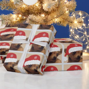 Papier Cadeau Papier d'enveloppement Chihuahua de Noël