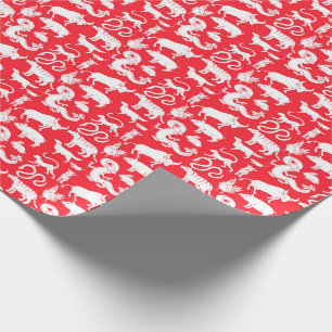 Papier Cadeau Papier d'enveloppement chinois Zodiac