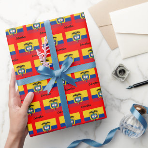 Papier Cadeau Papier d'enveloppement Colombie, Drapeau Colombien