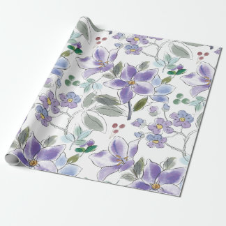 Papier Cadeau Papier d'enveloppement coloré floral