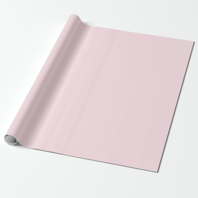 Papier Cadeau Papier d'enveloppement couleur solide rose Whisper (Déroulé)