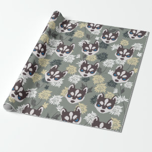 Papier Cadeau Papier d'enveloppement Cute Husky