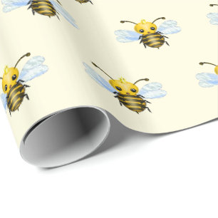 Papier Cadeau Papier d'enveloppement d'abeille Little Queen