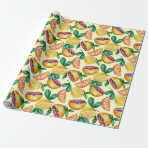 Papier Cadeau Papier d'enveloppement d'agrumes