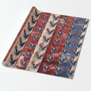Papier Cadeau Papier d'enveloppement d'aigle patriotique