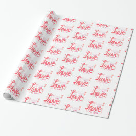 Papier Cadeau Papier d'enveloppement d'amour