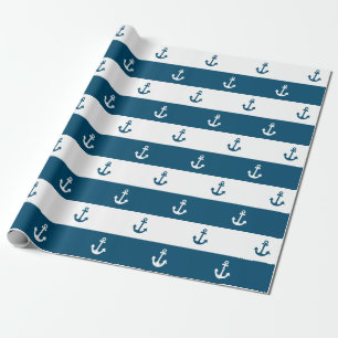 Papier Cadeau Papier d'enveloppement d'Ancres nautiques