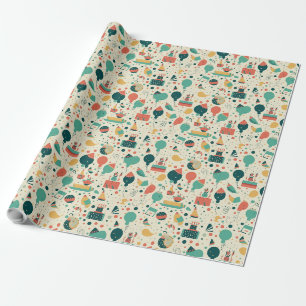Papier Cadeau Papier d'enveloppement d'anniversaire