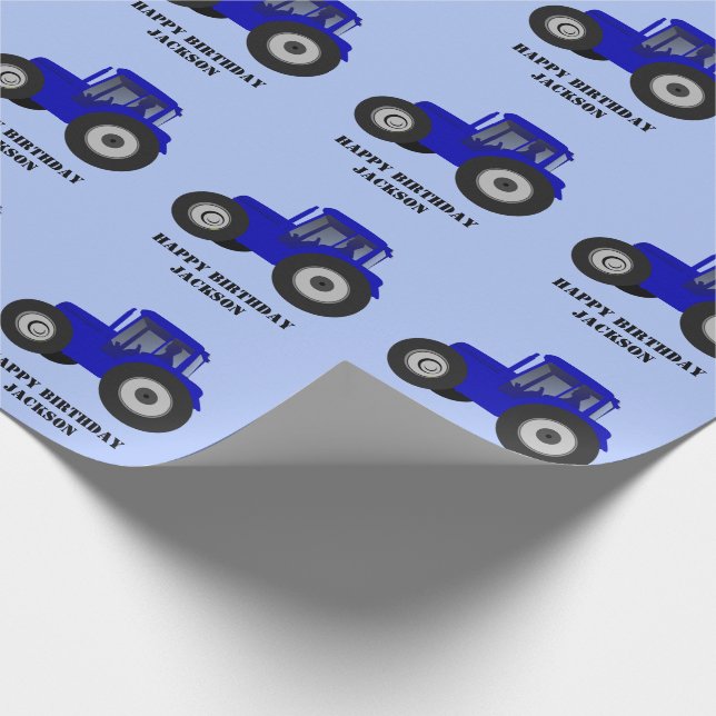 Papier Cadeau Papier d'enveloppement d'anniversaire du tracteur  (Coin)