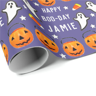 Papier Cadeau Papier d'enveloppement d'anniversaire Halloween pe
