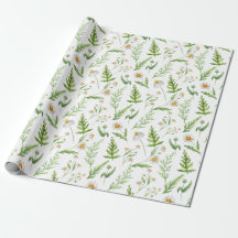 Papier d'enveloppement d'aquarelle fleur sauvage e