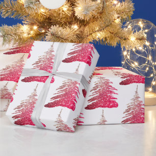 Papier Cadeau Papier d'enveloppement d'arbre de Noël Parties sci