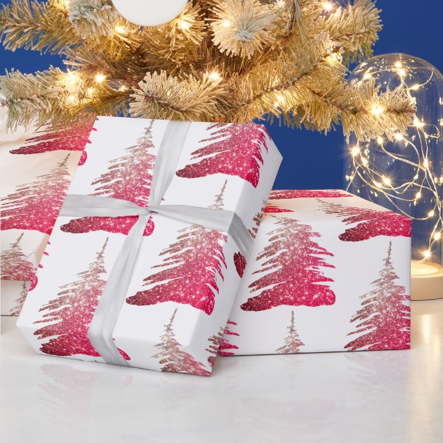 Papier Cadeau Papier d'enveloppement d'arbre de Noël Parties sci (Vacances)
