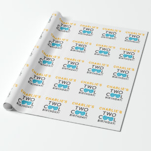 Papier Cadeau Papier d'enveloppement de 2e anniversaire personna
