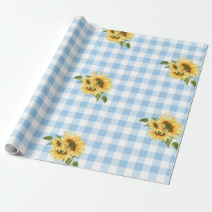 Papier Cadeau Papier d'enveloppement de Baby shower de tournesol