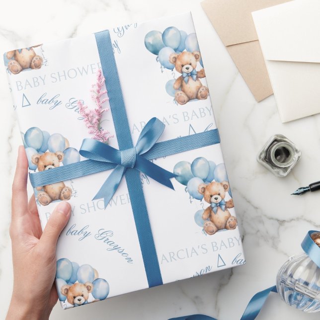 Papier Cadeau Papier D'Enveloppement De Baby shower Migné Pour B (Créateur téléchargé)