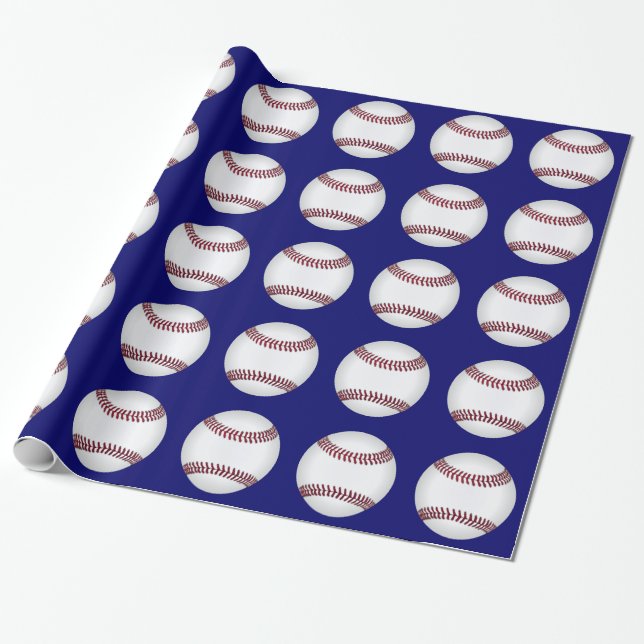 Papier Cadeau Papier d'enveloppement de baseball (Déroulé)