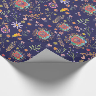 Papier Cadeau Papier d'enveloppement de beauté botanique motif f
