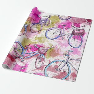 Papier Cadeau Papier d'enveloppement de bicyclettes en teinture 