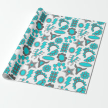 Papier d'enveloppement de bijoux Turquoise