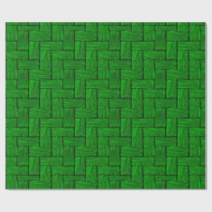 Papier Cadeau Papier d'enveloppement de billes de lin vert brill
