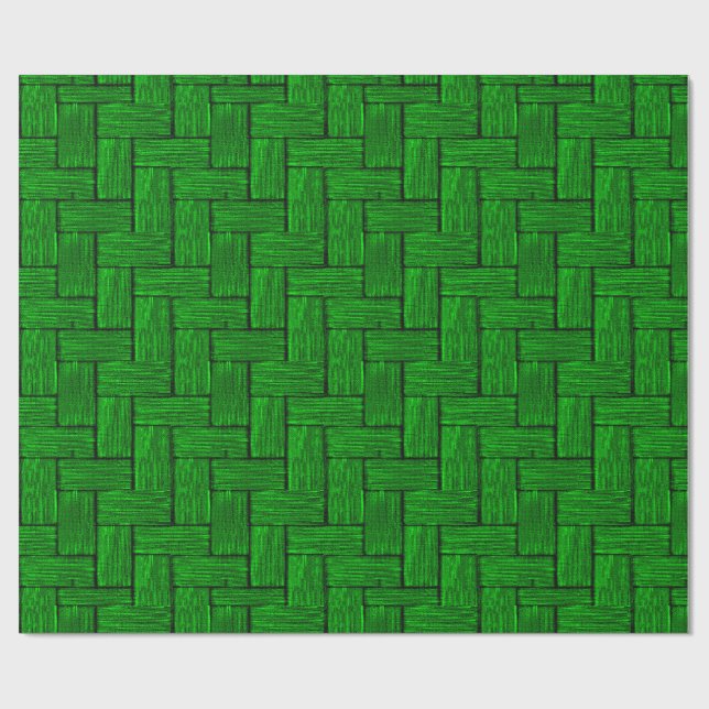 Papier Cadeau Papier d'enveloppement de billes de lin vert brill (Plat)