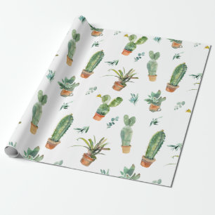 Papier Cadeau Papier d'enveloppement de cactus