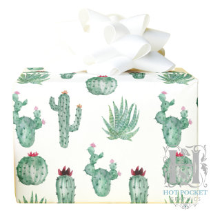 Papier Cadeau Papier d'enveloppement de cactus