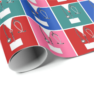 Papier Cadeau Papier d'enveloppement de cadeau pour infirmière c