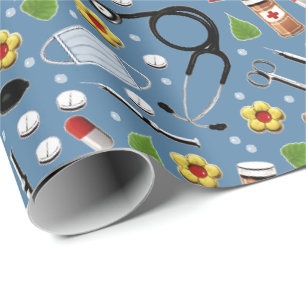 Papier Cadeau Papier d'enveloppement de cadeaux pour infirmière