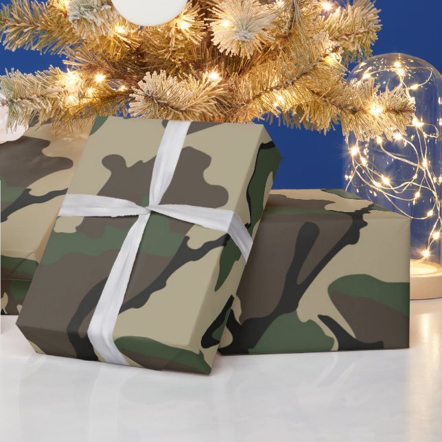 Papier Cadeau Papier d'enveloppement de Camo (Vacances)
