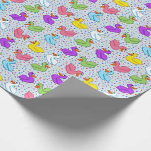Papier Cadeau Papier d'enveloppement de canards amusants