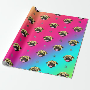 Papier Cadeau Papier d'enveloppement de Carlin arc-en-ciel