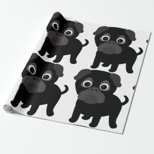 Papier Cadeau Papier d'enveloppement de Carlin noir