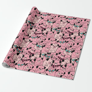 Papier Cadeau Papier d'enveloppement de carlins
