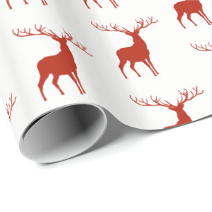 Papier Cadeau Papier d'enveloppement de cerfs de Noël