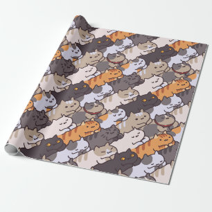 Papier Cadeau Papier d'enveloppement de chats adorables