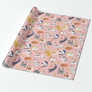Papier Cadeau Papier d'enveloppement de chats adorables