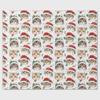 Papier Cadeau Papier d'enveloppement de chats de Noël