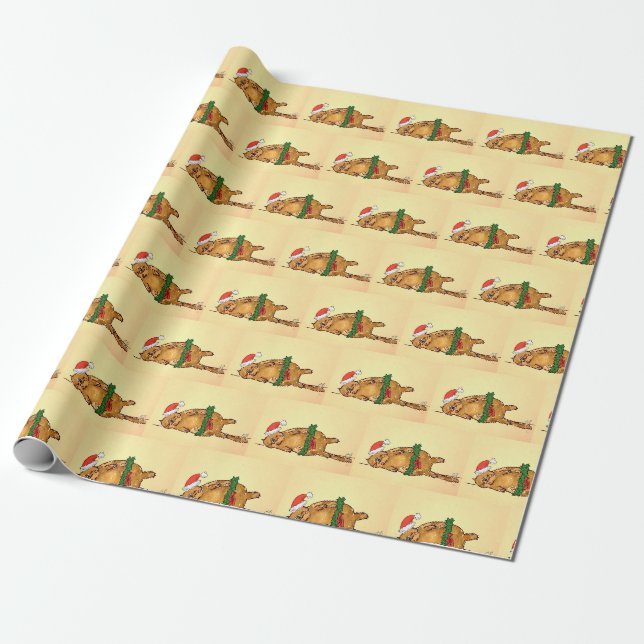 Papier Cadeau Papier d'enveloppement de chats de Noël (Déroulé)