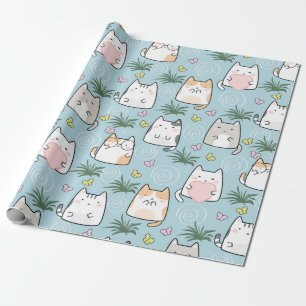Papier Cadeau Papier d'enveloppement de chats mignonnes - Chats 