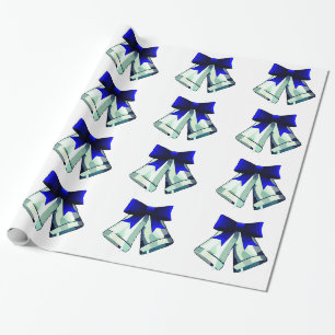 Papier Cadeau Papier d'enveloppement de cloches d'argent