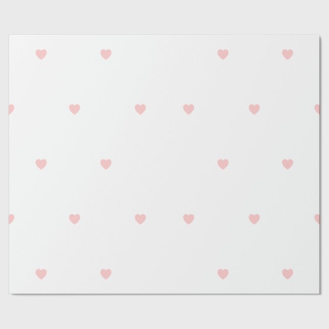 Papier Cadeau Papier d'enveloppement de coeur blanc simple (Couture)