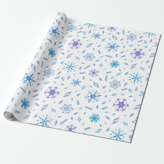 Papier Cadeau Papier d'enveloppement de contes gelés d'hiver (Déroulé)