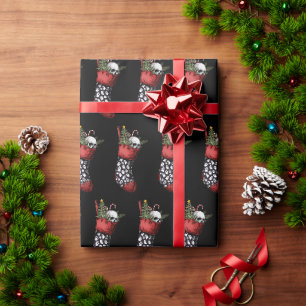 Papier Cadeau Papier d'enveloppement de crâne déplaisant