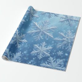 Papier Cadeau Papier d'enveloppement de cristaux de neige