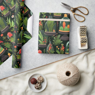 Papier Cadeau Papier d'enveloppement de décantation en terrarium