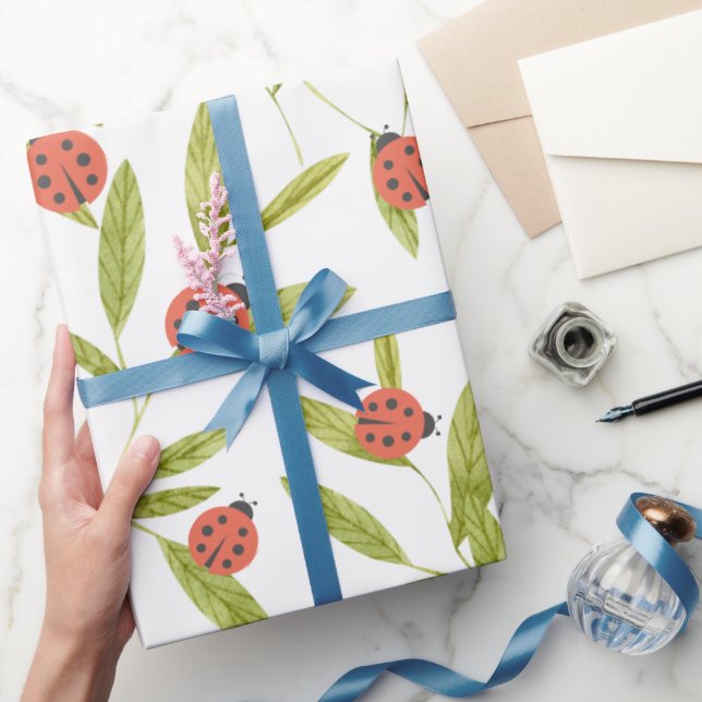 Papier Cadeau Papier d'enveloppement de feuille de bug Ladybug L (Cadeaux)