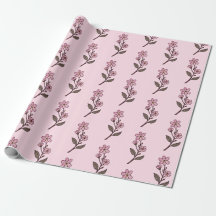 Papier d'enveloppement de fleurs de cerisier - Mot