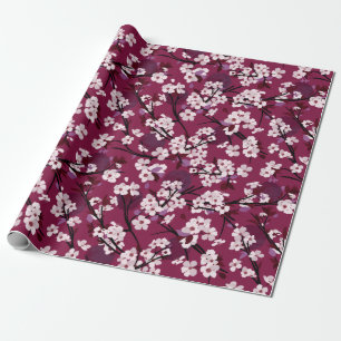 Papier Cadeau Papier d'enveloppement de fleurs de prune